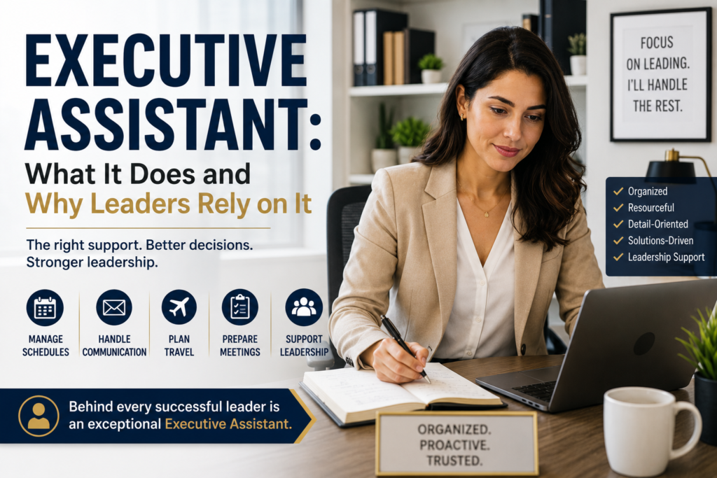 Executive Assistant What It Does And Why Leaders Rely On It